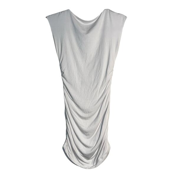 White Fox Double-Ruched Open‑Back High‑Neck Mini Dress – XS - Picture 1 of 7
